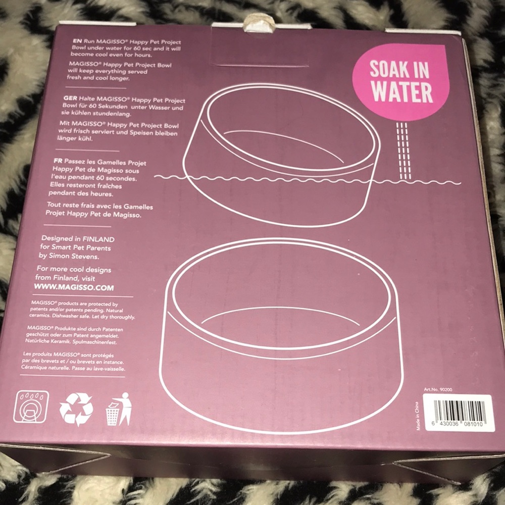 Magisso Pink Cooling Water bowl Large cozy rose New - Picture 3 of 6